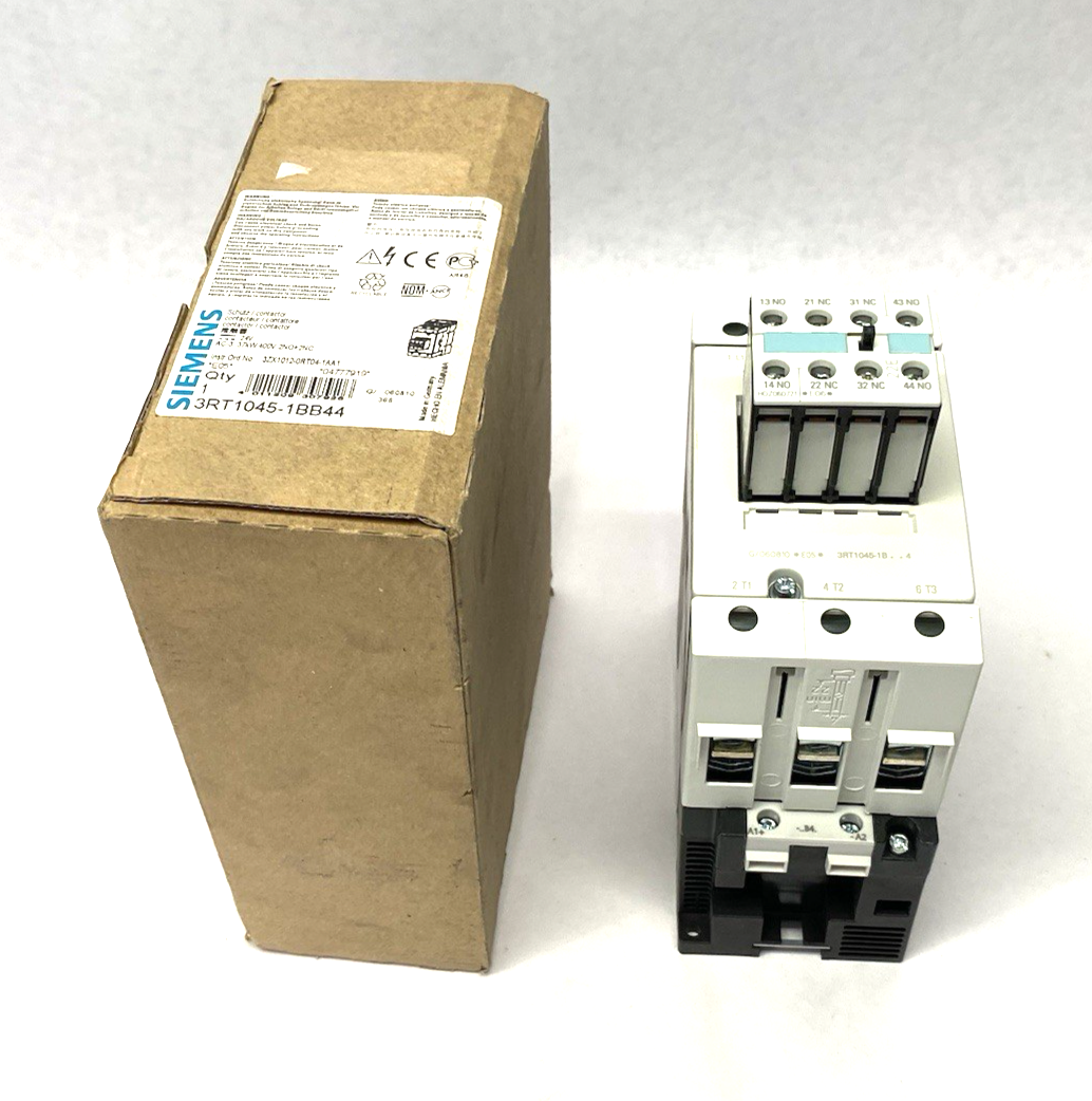 Siemens 3RT1045-1BB44 Power contactor, AC-3 80 A, 37 kW / 400 V 24 V DC - Maverick Industrial Sales