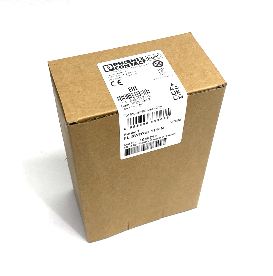 FL SWITCH 1116N | Phoenix Contact Narrow Ethernet Switch, 16-Ports, 1085219 - New - Maverick Industrial Sales