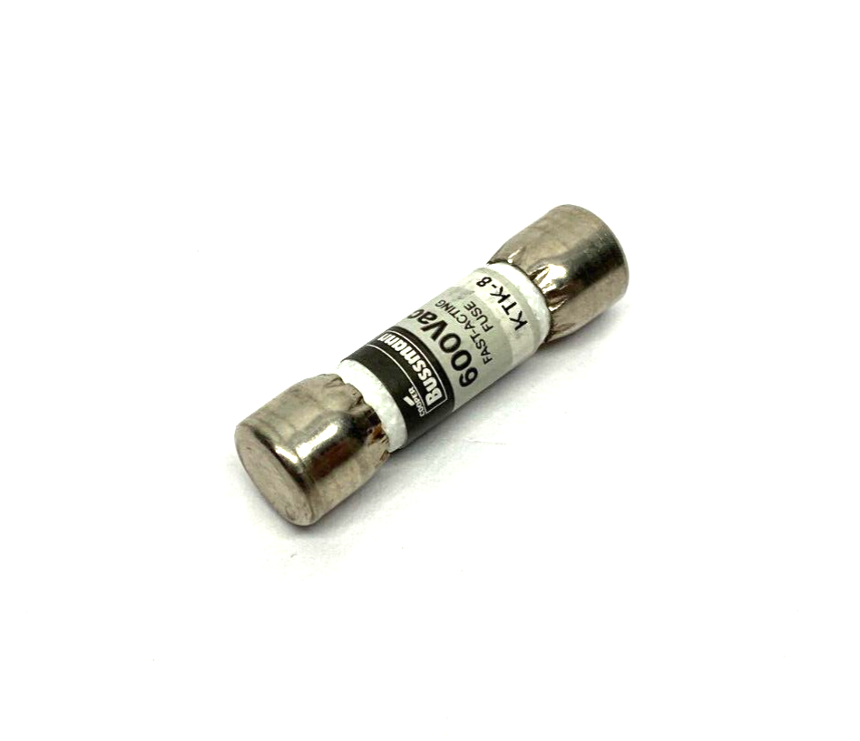 Eaton KTK-8 Bussmann Series Fast Acting Midget Fuse 600VAC - Maverick Industrial Sales