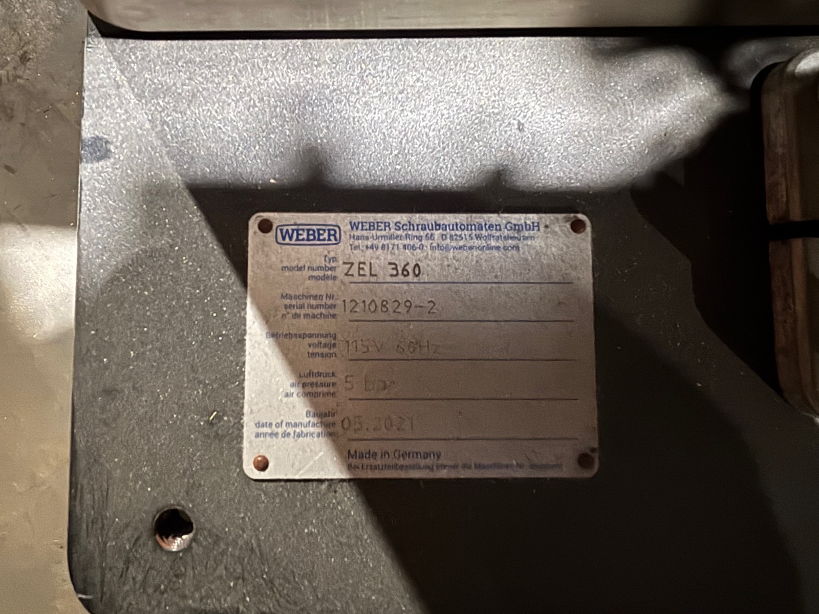 Weber ZEL360 Vibratory Bowl Screw Feeder System ZEL 360, 115V, 2021 - Maverick Industrial Sales