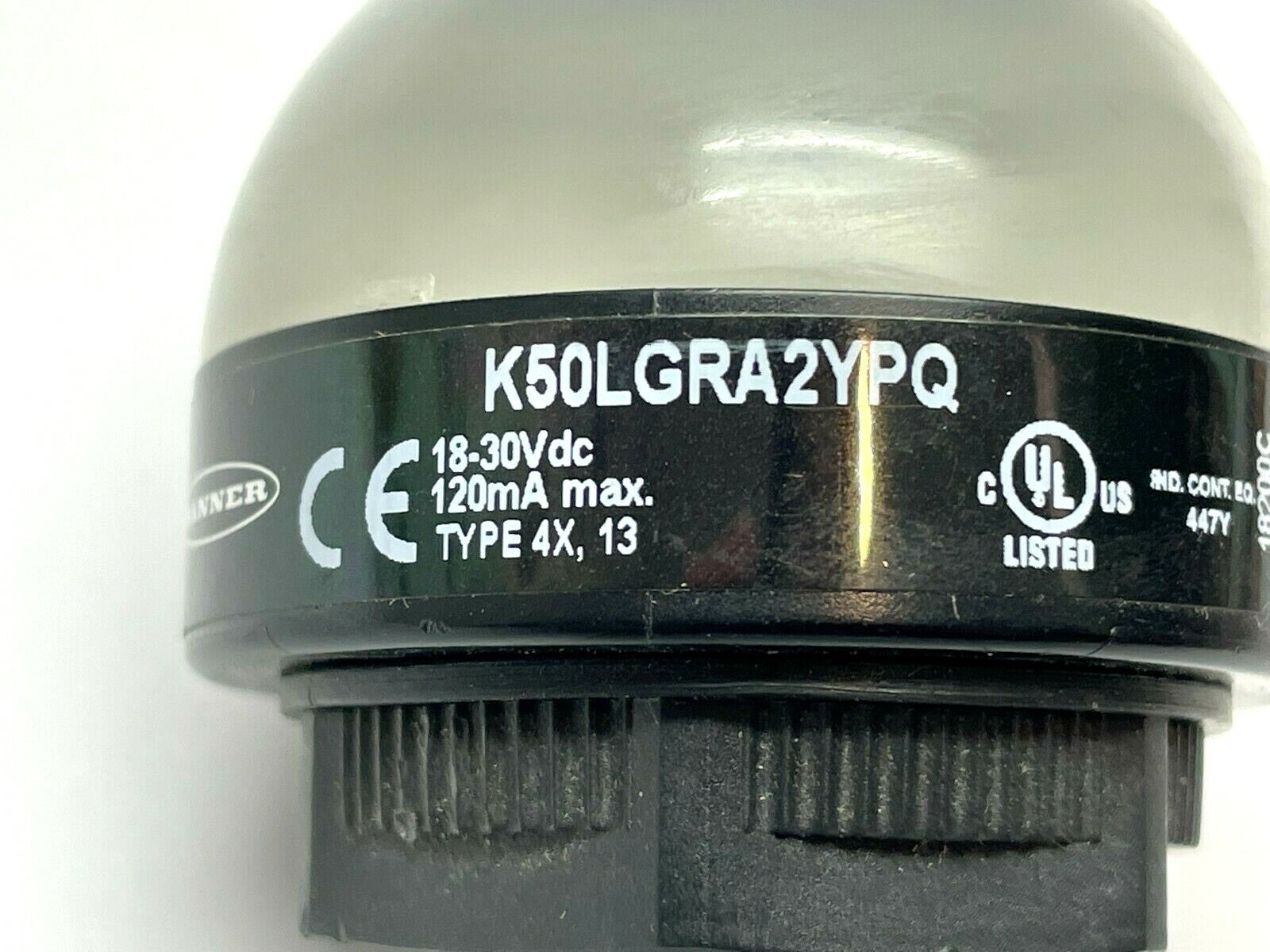 K50LGRA2YPQ | Banner EZ-LIGHT 3-Color Audible Indicator 78516 - Used - Maverick Industrial Sales