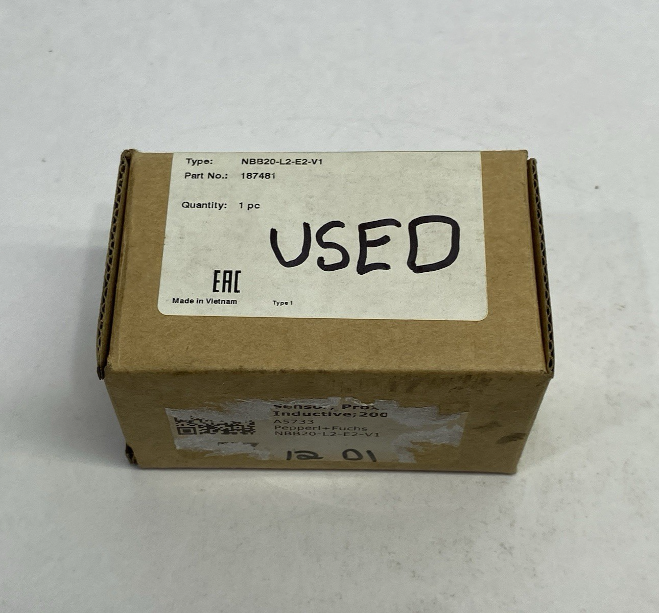 NBB20-L2-E2-V1 | Pepperl+Fuchs Inductive Cube Sensor, 4-LEDs, 187481 - Used - Maverick Industrial Sales