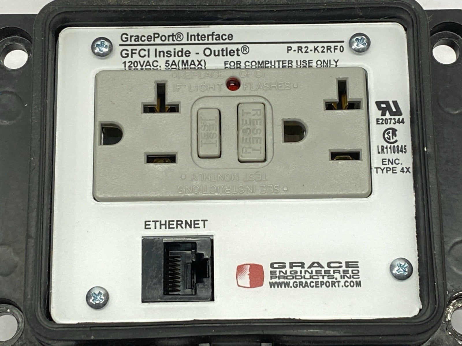 Grace Engineering P-R2-K2RF0 GFCI Outlet Computer Port RJ45 - Maverick Industrial Sales