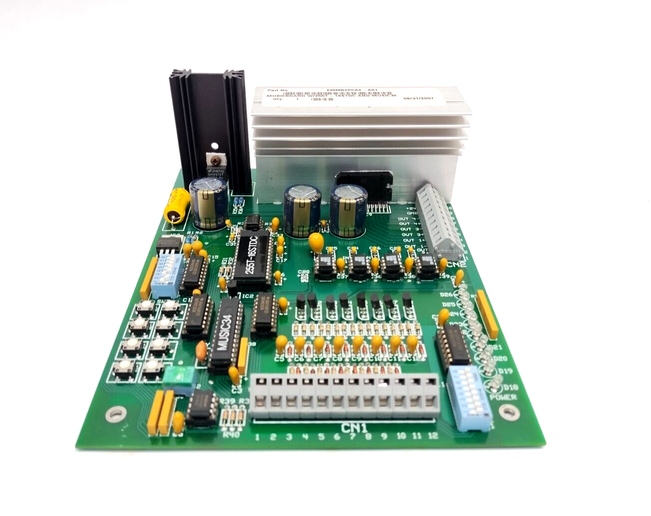 Electro-Matic EMMB2PCA4-A01 MUSIC23.PCB Ver. 1 Music Board 255T-16STDC MUSIC34 - Maverick Industrial Sales