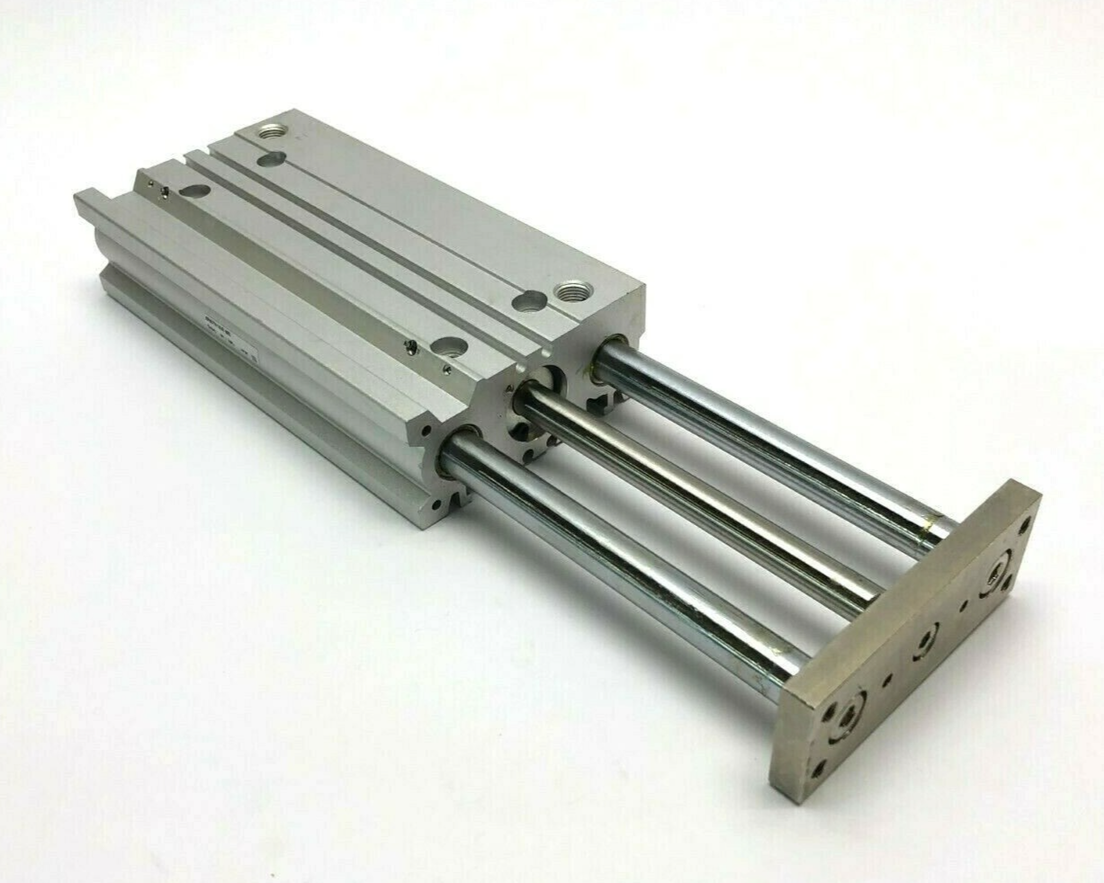 MGPM20TN-100AZ | SMC Compact Guide Slide Bearing Cylinder 20mm Bore 100mm Stroke - Used - Maverick Industrial Sales