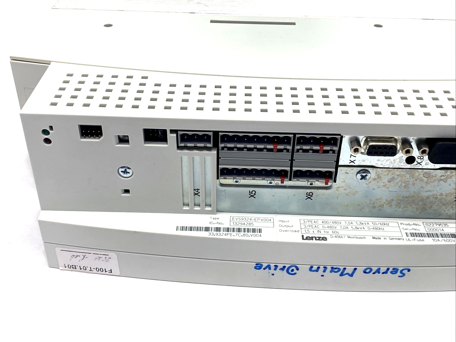 EVS9324-EPV004 | Lenze Servo Drive/Controller 480V 7A 5.8kVA 0-480Hz, 13294285 - Used - Maverick Industrial Sales