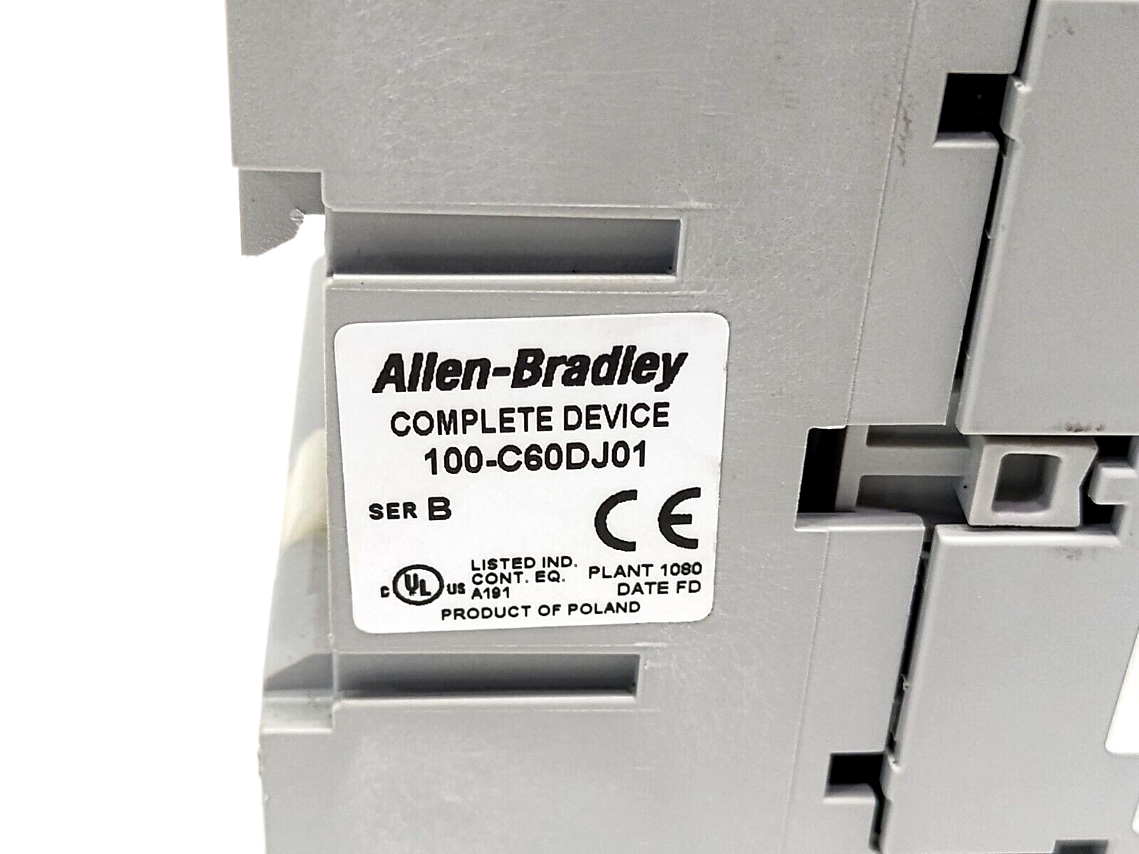 100-C60DJ01 | Allen Bradley Ser B 60A IEC Contactor 24VDC Integrated Diode 1NC 0NO - New – Open Box - Maverick Industrial Sales