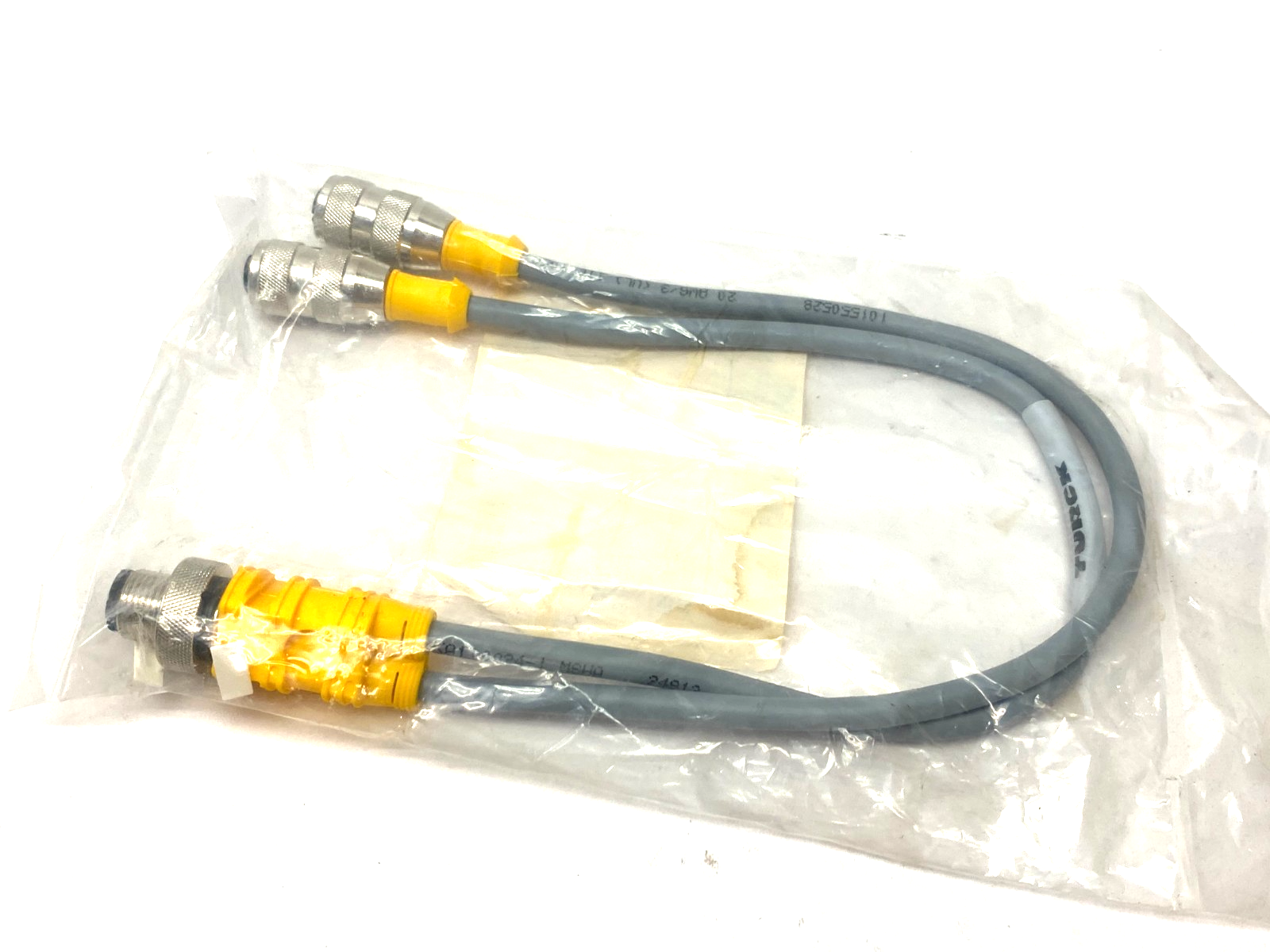 Turck VBRS 4.4-2RK 4T-0.3/0.3 2-Branch Splitter Cable, M M12 to 2x F M12, U0117 - Maverick Industrial Sales