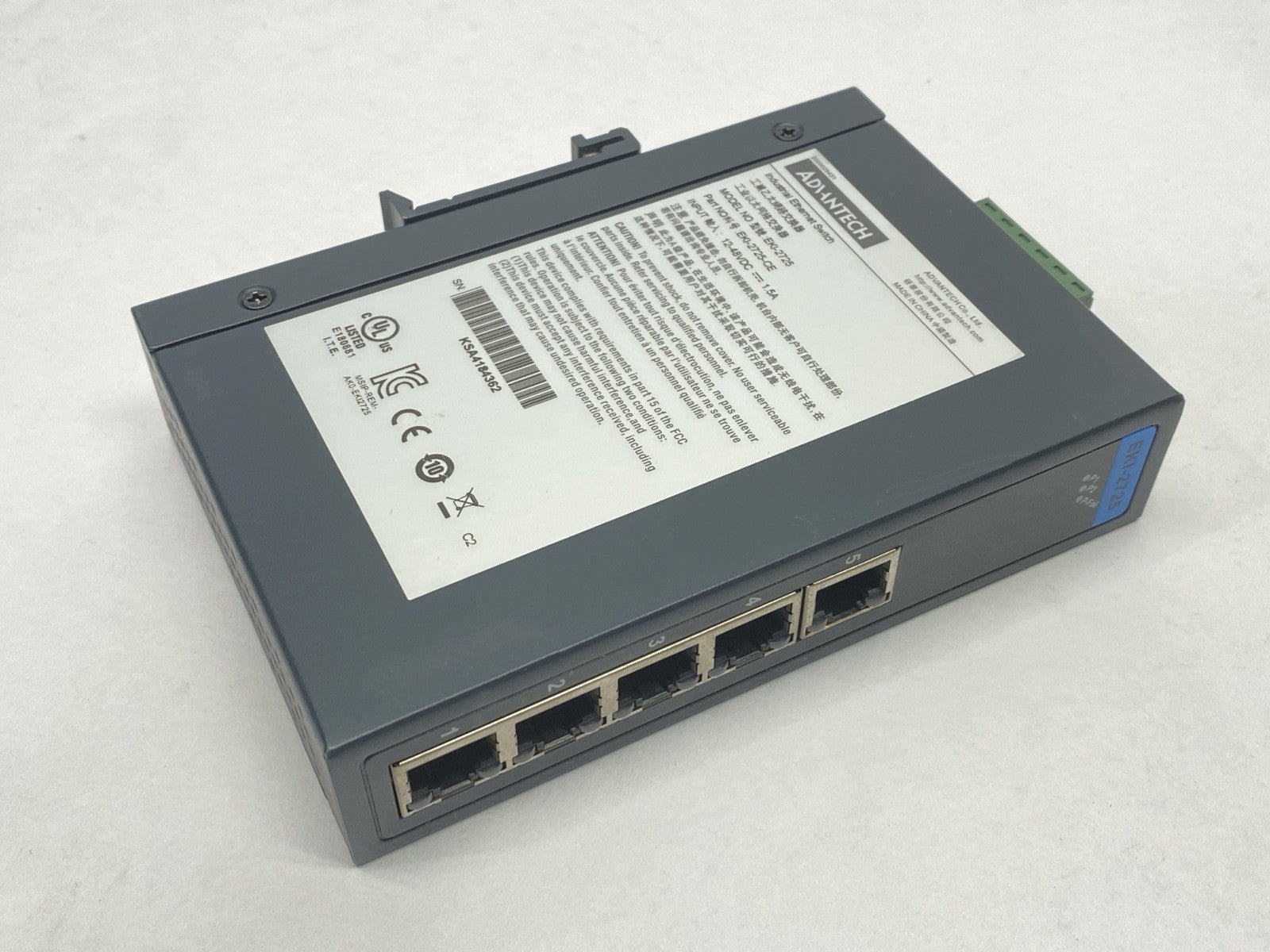 Advantech EKI-2725-CE Industrial Ethernet Switch 5-Port 1.5A 12-48VDC EKI-2725 - Maverick Industrial Sales