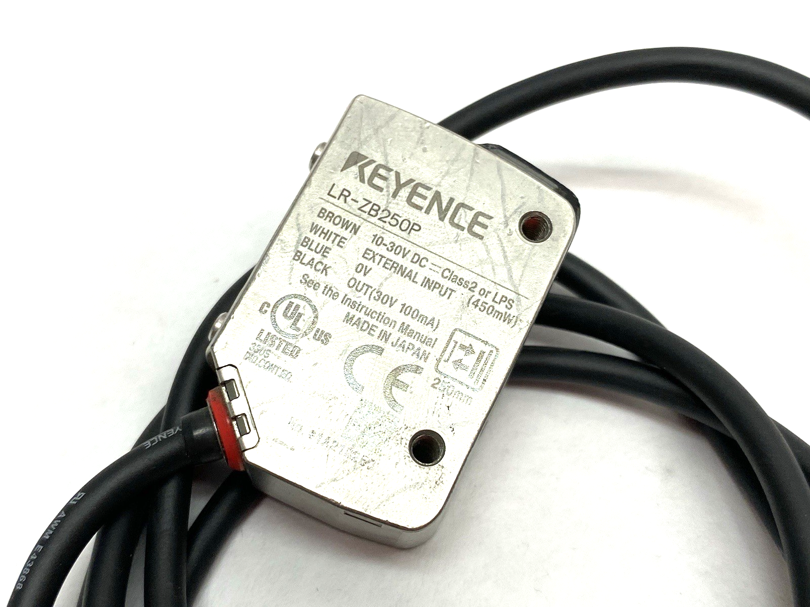 LR-ZB250P | Keyence Self-Contained CMOS Distance Laser Sensor, Cable Type - Used - Maverick Industrial Sales