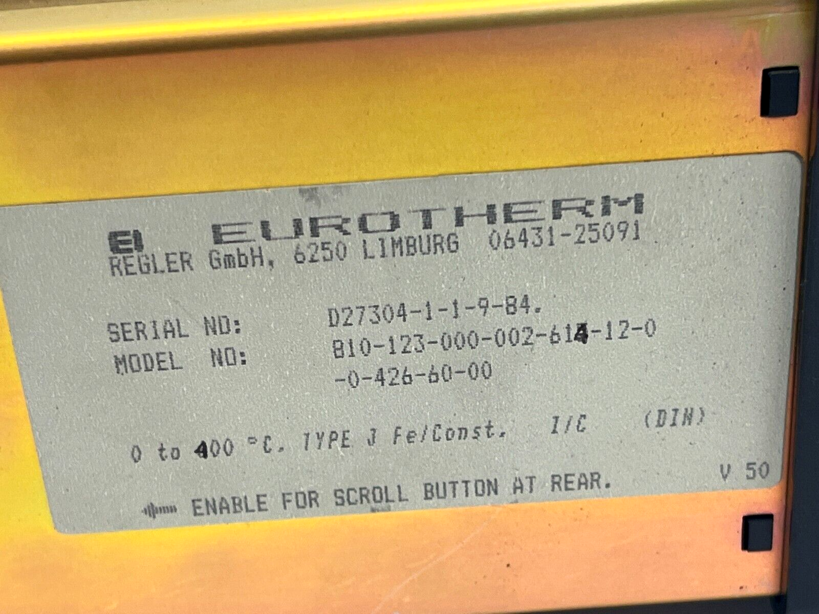 Eurotherm 6250 Limburg Display 810-123-000-002-614-12-0-0-426-60-00 V50 - Maverick Industrial Sales