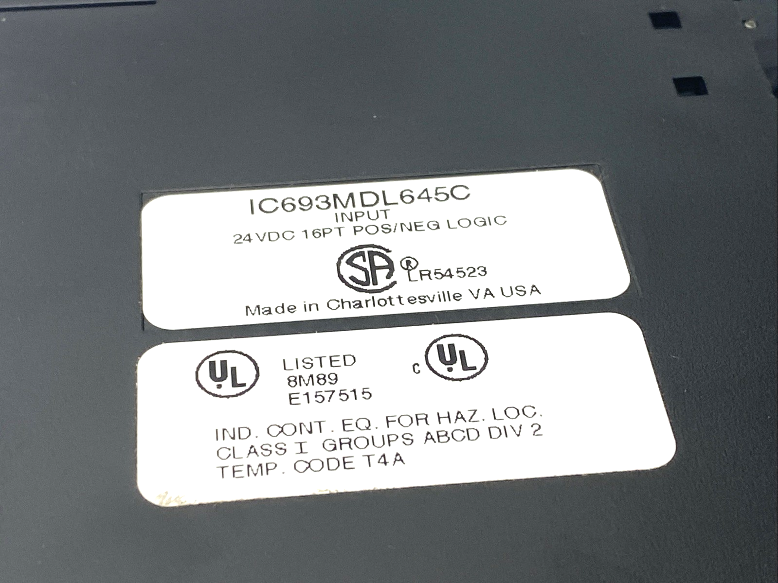 IC693MDL645C | GE Fanuc Input Module 24VDC 16PT Pos/Neg Logic - Used - Maverick Industrial Sales