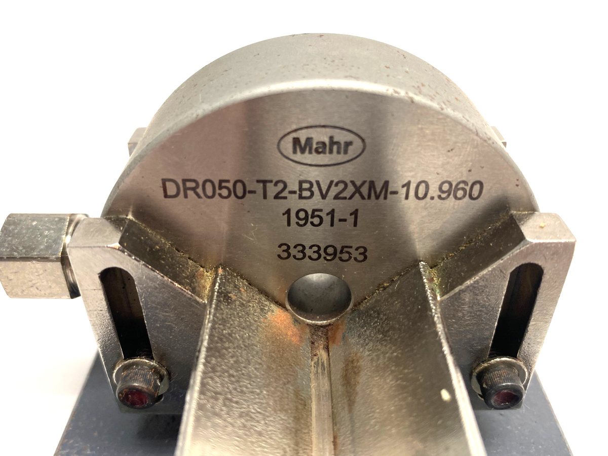 DR050-T2-BV2XM-10.960, 333953 | Mahr 333953 Dimensionair 2-Jet Air Ring Gauge DR050-T2-BV2XM-10.960 w Base Plate - Used - Maverick Industrial Sales
