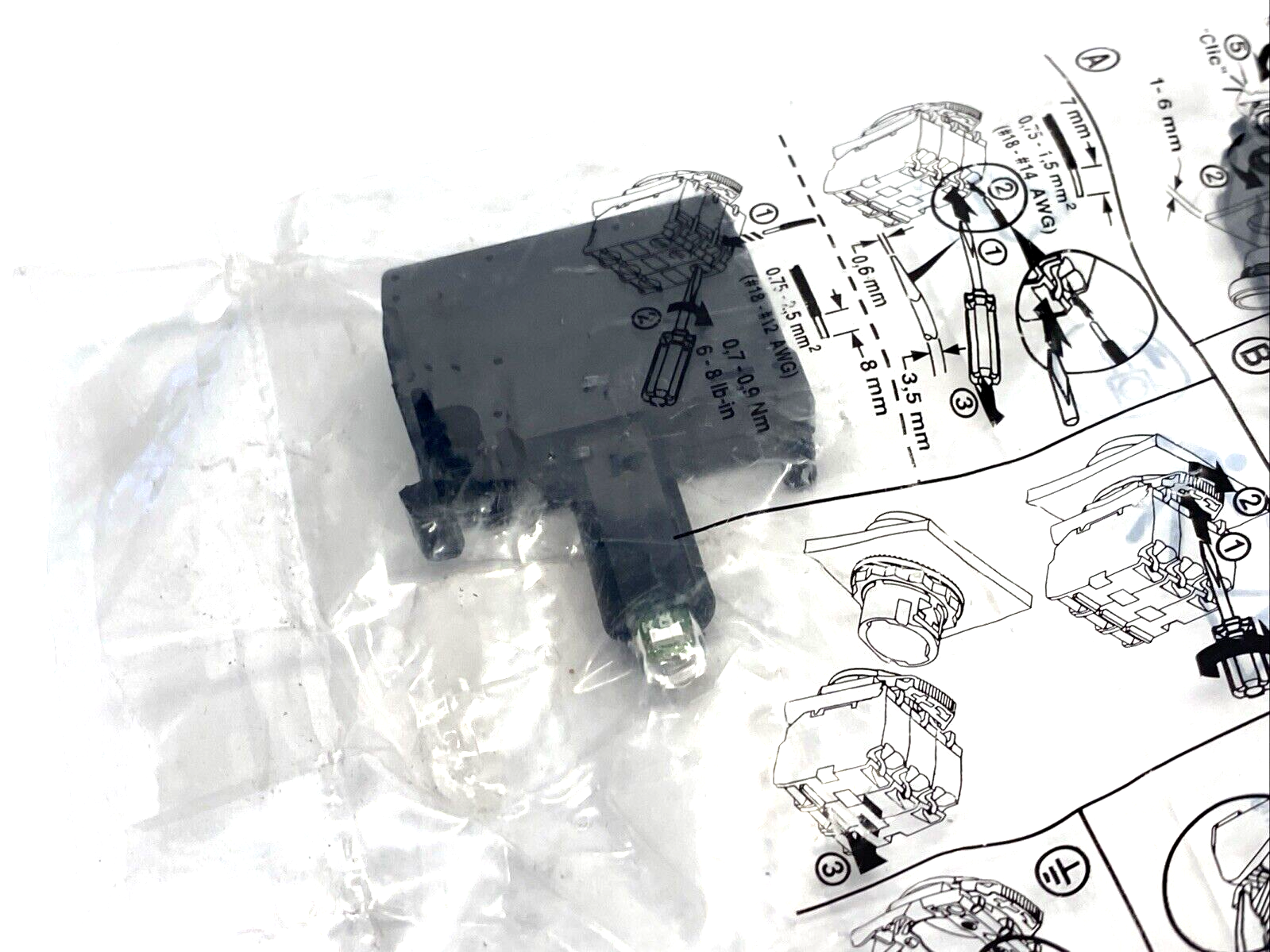 Allen Bradley 800F-PN3GQ10 Ser. A 22mm Back Of Panel Green LED Contact Kit - Maverick Industrial Sales