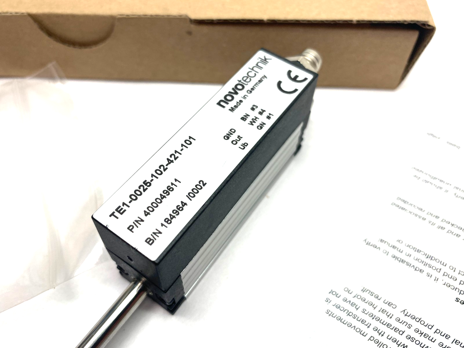 Novotechnik TE1-0025-102-421-101 Linear Position Sensor 049611 - Maverick Industrial Sales