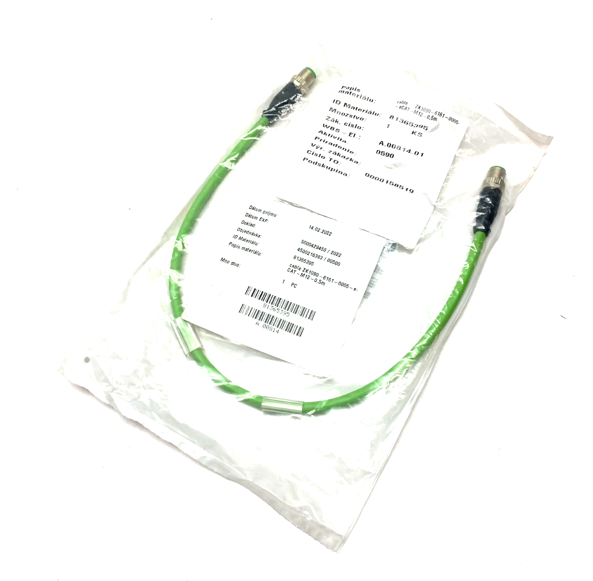 Beckhoff ZK1090-6161-0005 Double Ended EtherCAT Power Cable 0.5m 042267 - Maverick Industrial Sales