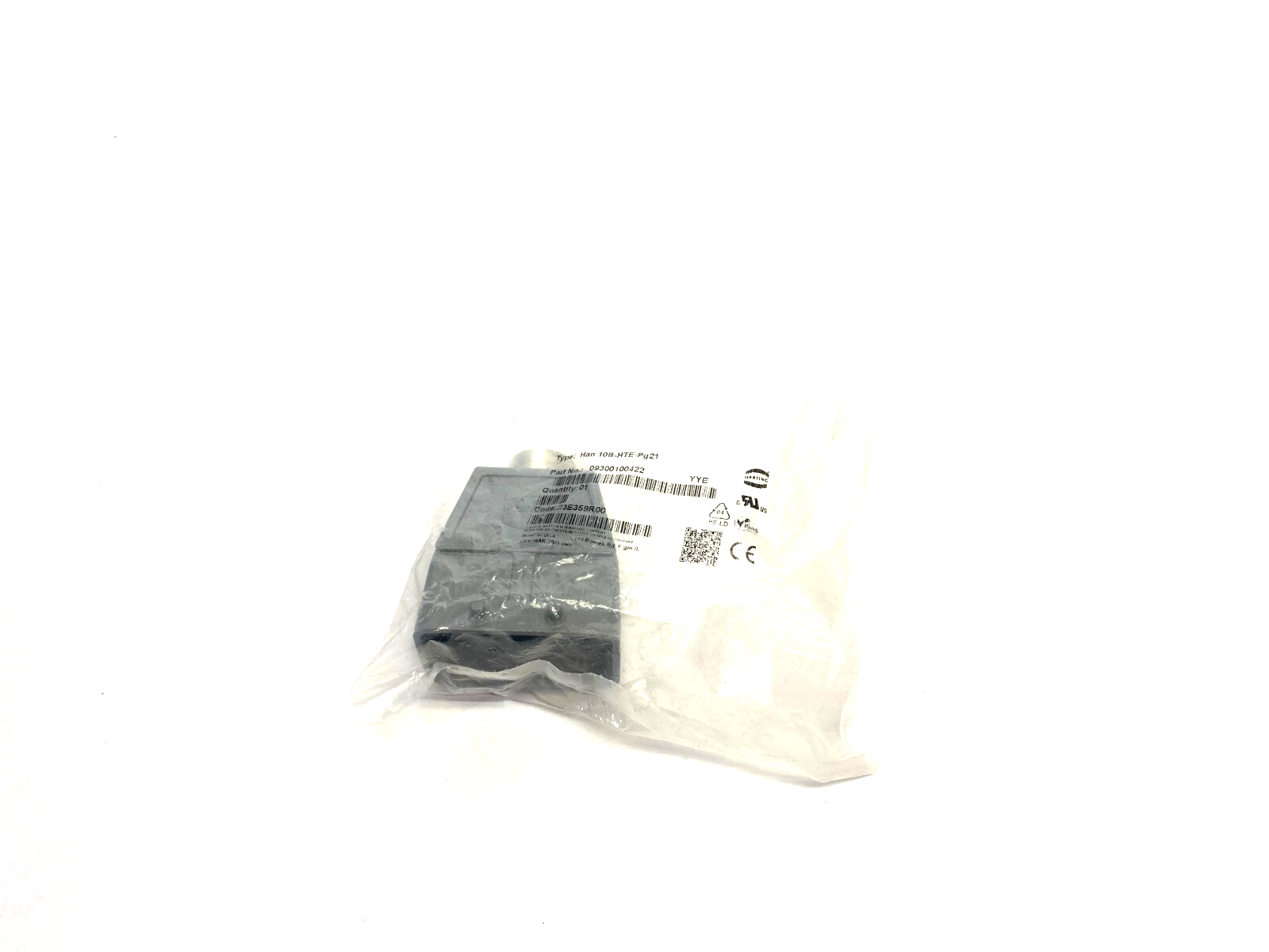 Harting 09300100422 Han B Hood Top Entry HC, 4 Pegs, Size 10B - Maverick Industrial Sales