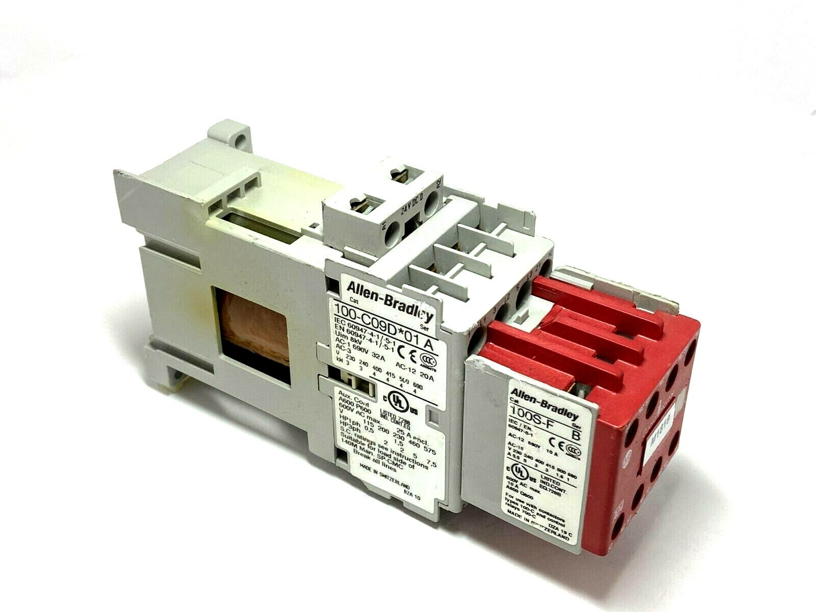 100S-C09DJ05C | Allen Bradley Safety Contactor 9A 24V DC With Integrated Diode - Used - Maverick Industrial Sales