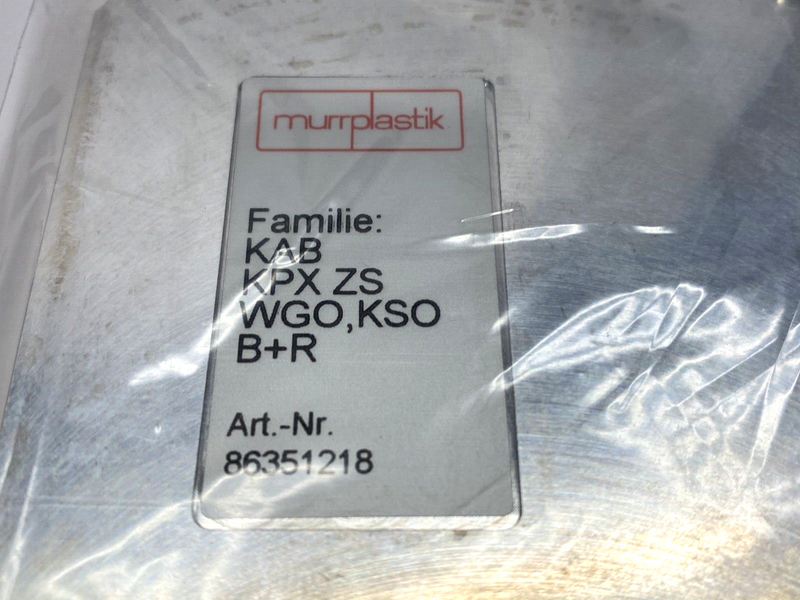 Murrplastik 86351218 Aluminum Labeling Base Plate GP5, KAB KPX ZS WGO, KSO B+R - Maverick Industrial Sales