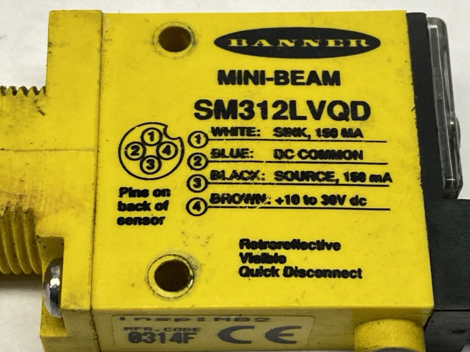 Banner SM312LVQD Mini-Beam Retroreflective Photoelectric Sensor 10-30VDC 26838 - Maverick Industrial Sales