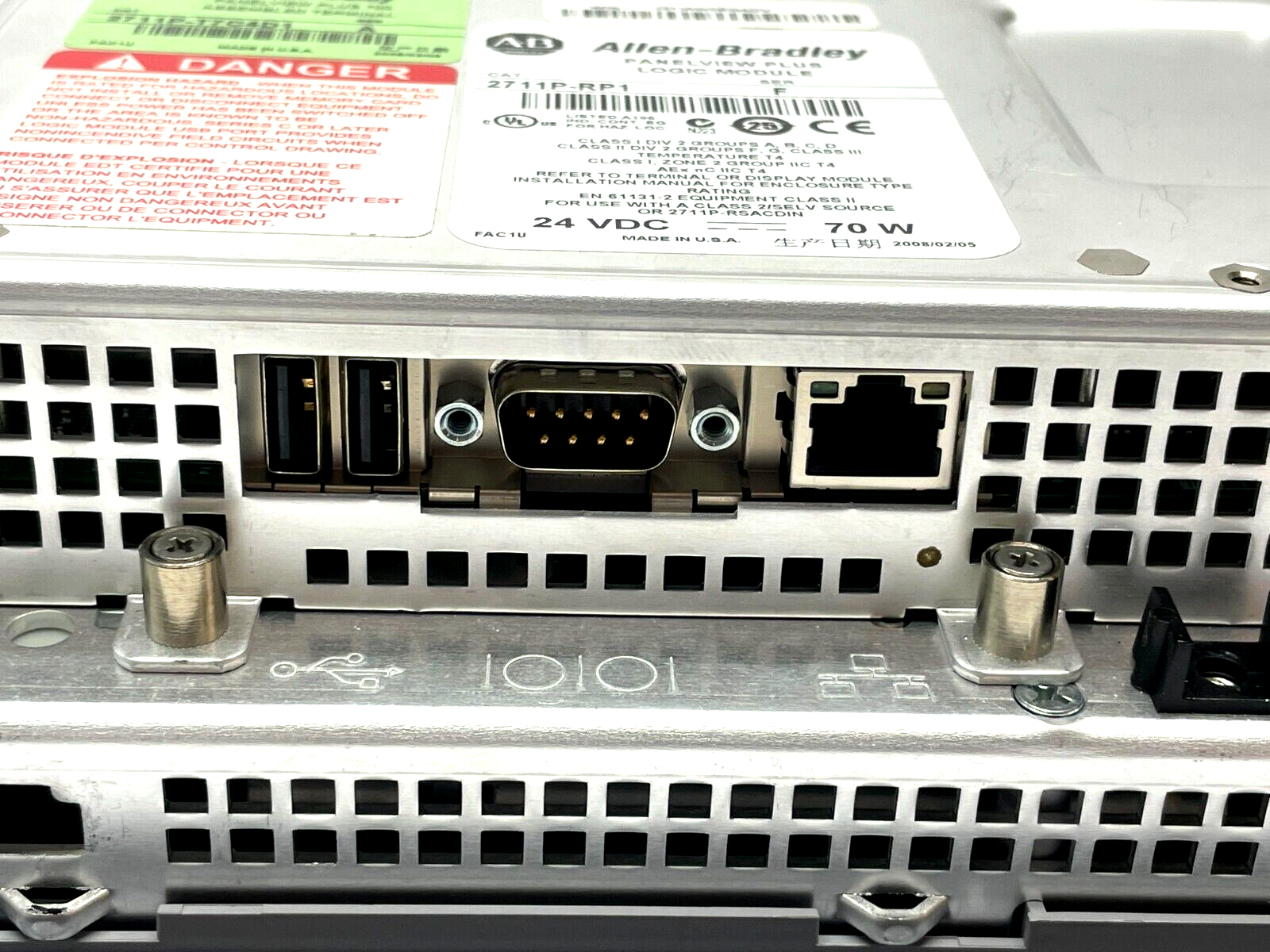 Allen Bradley 2711P-T7C4D1 Ser. A Panelview Plus 700 Touch HMI 2711P-RP1 Rev. B - Maverick Industrial Sales