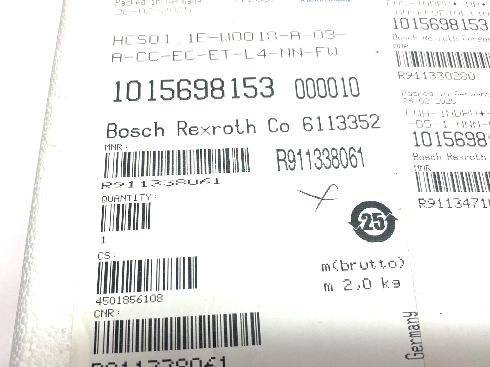 Bosch Rexroth R911338061 Comp. Converter HCS01.1E-W0018-A-03-A-CC-EC-ET-L4-NN-FW - Maverick Industrial Sales