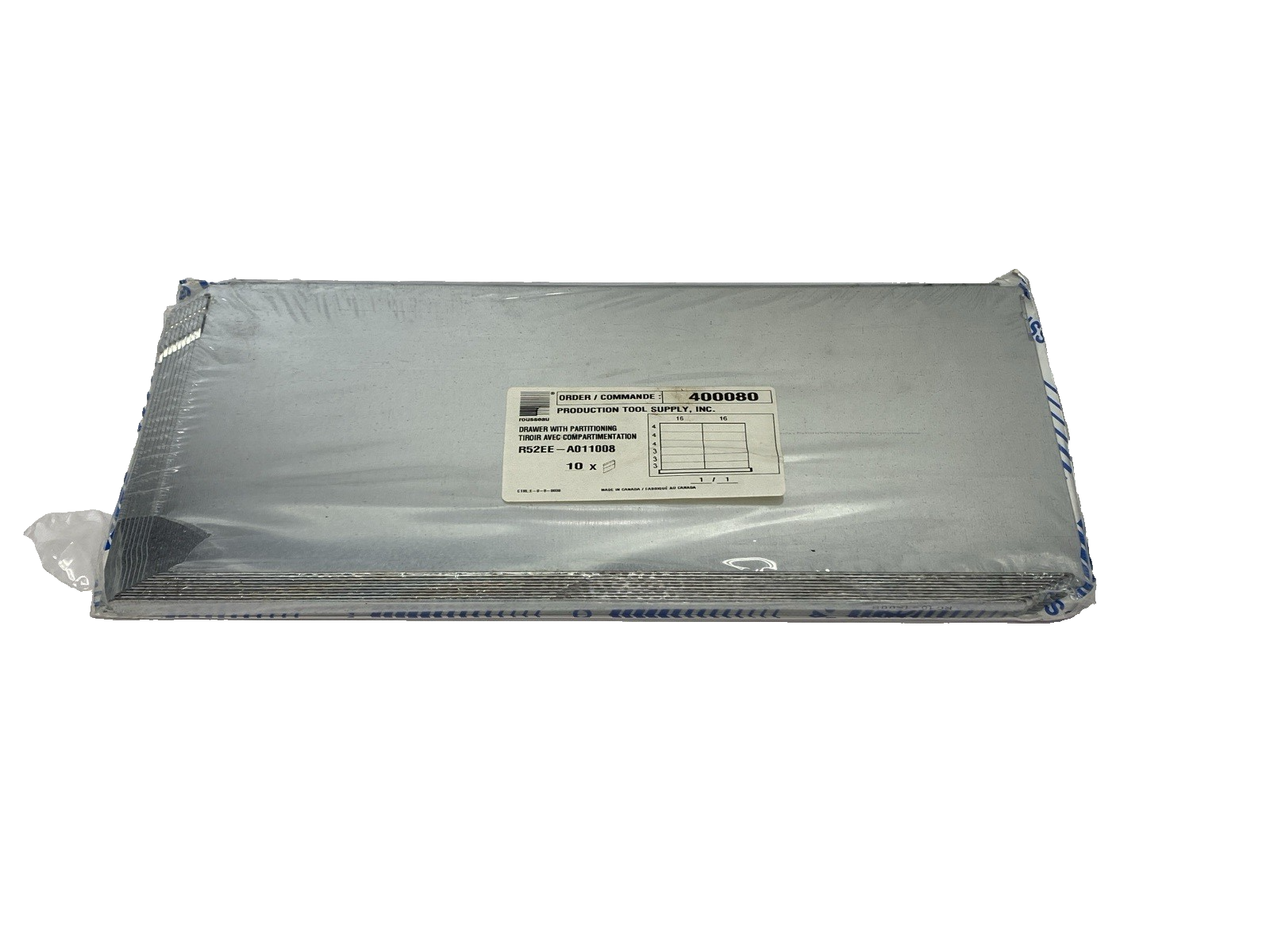 R52EE-A011008 | Rousseau Metal Drawer with Partitioning PKG OF 10 - New - Maverick Industrial Sales