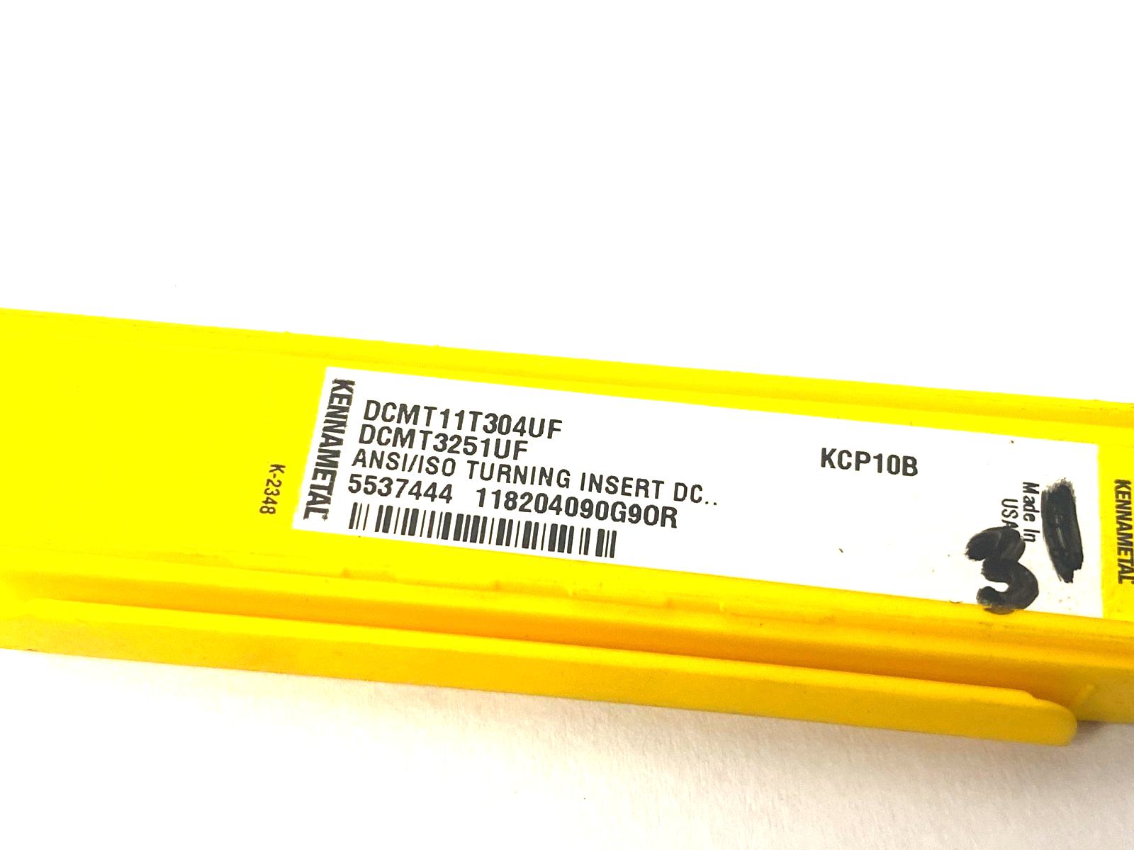 Kennametal 5537444 Screw-On Insert DCMT-UF DCMT11T304UF PKG OF 3 - Maverick Industrial Sales