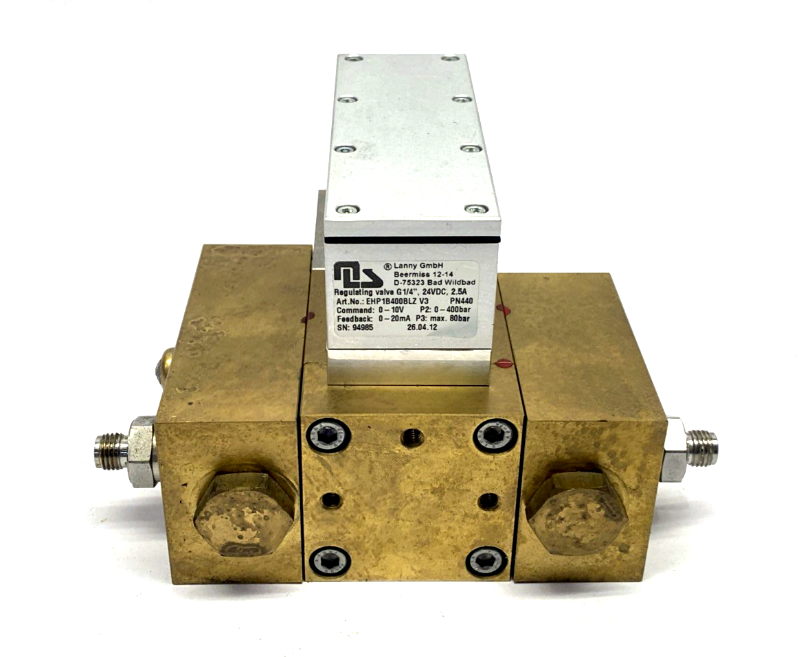 EHP1B400BLZV3 | Lanny EHP1B400 BLZ V3 Regulating Valve, G 1/4" 24VDC 2.5A PN440 - Used - Maverick Industrial Sales