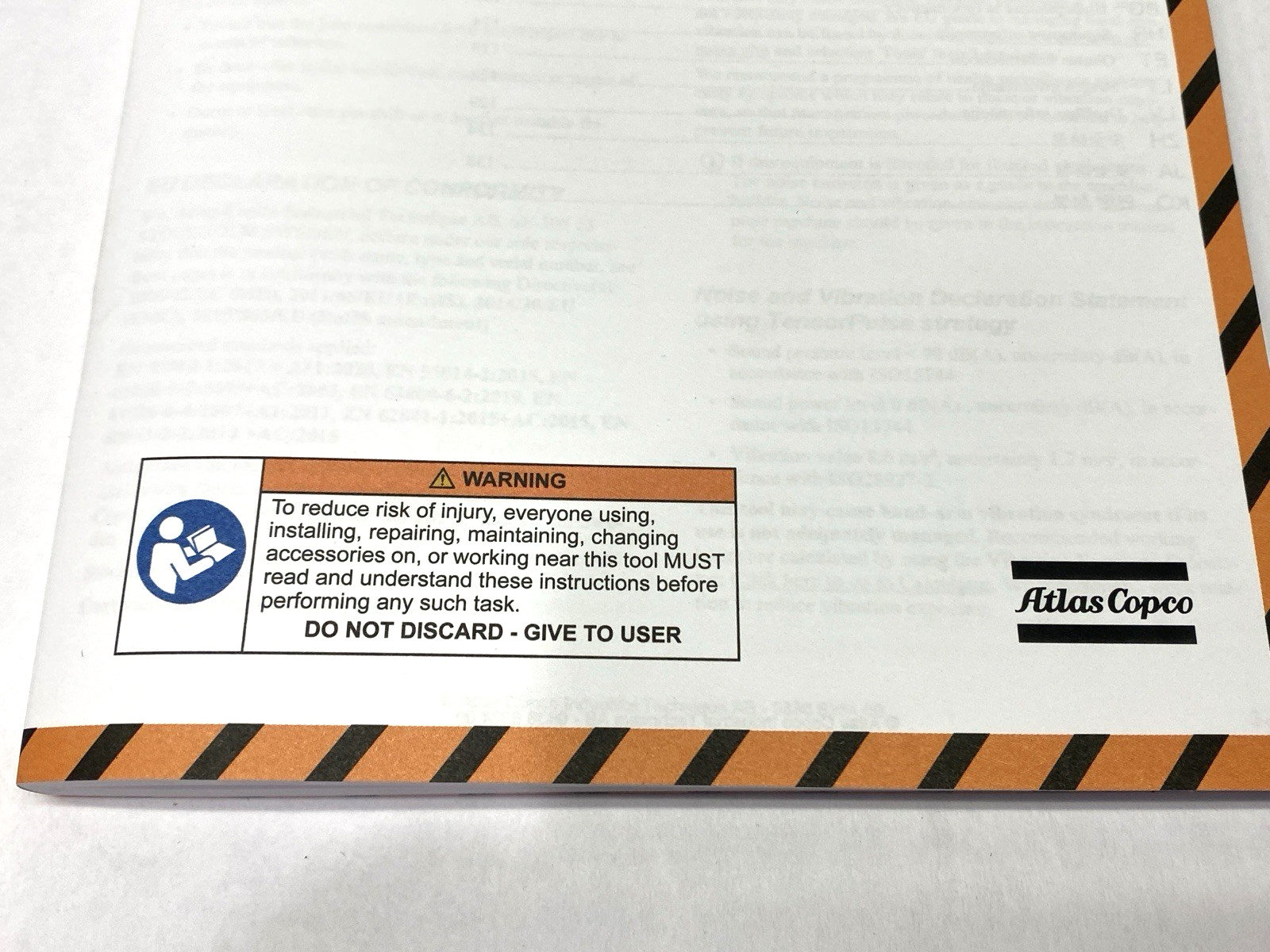 Atlas Copco Safety Information Guide to ETV STR61-50-10 Electric Angle Nutrunner - Maverick Industrial Sales