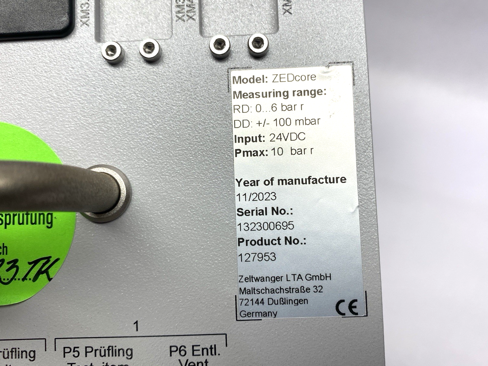 Zeltwanger 127953 ZEDcore Leak Test Measuring Module RD: 0...6bar DD: +/-100mbar - Maverick Industrial Sales