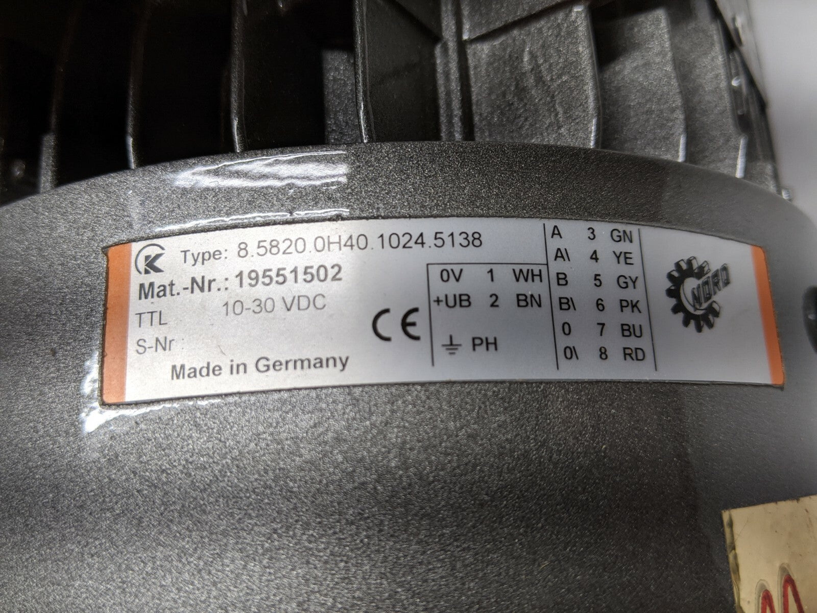 Nord SK 92072AZD-80LH/4 CUS IG11P Electric Gearmotor 1HP 1750RPM - Maverick Industrial Sales