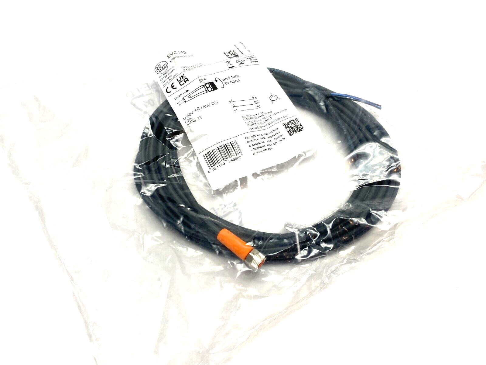 Ifm EVC142 Single Ended Female M8 to Pigtail Cordset ADOGF030MSS0005H03 - Maverick Industrial Sales