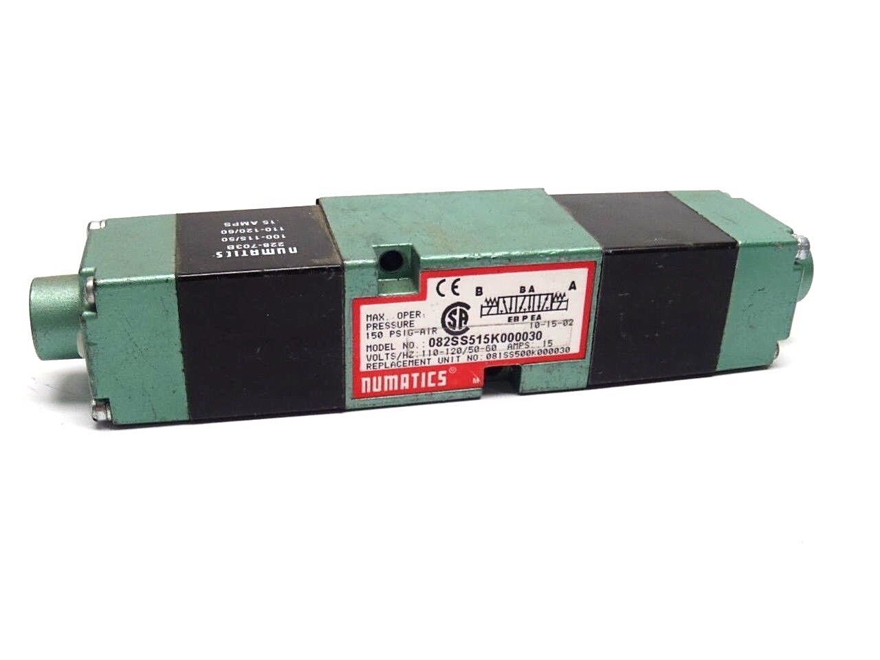 Numatics 082SS515K000030 Mark 8 Double Solenoid Valve 120VAC 50/60Hz - Maverick Industrial Sales
