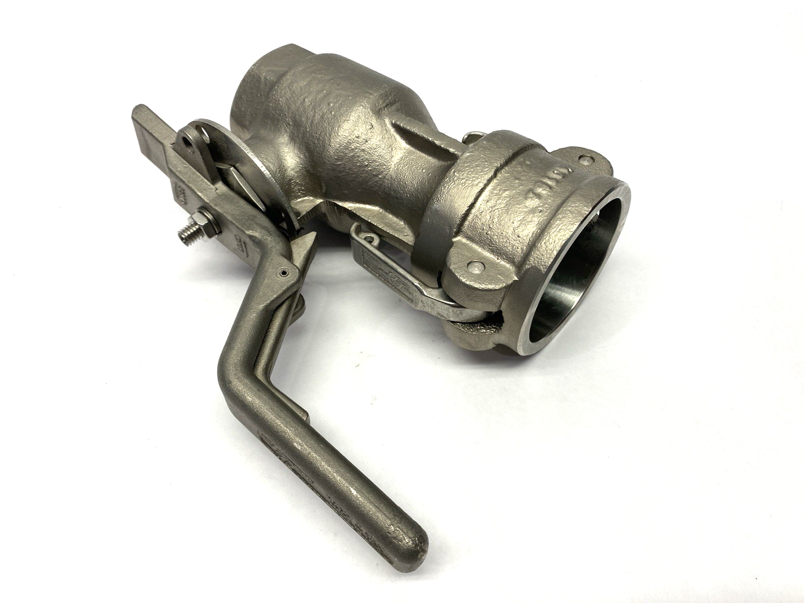 N/A | PT Cam & Groove Hose Coupling Size 2, Socket w/ Shut-Off Valve 1-1/2 NPT Female - New – Open box - Maverick Industrial Sales