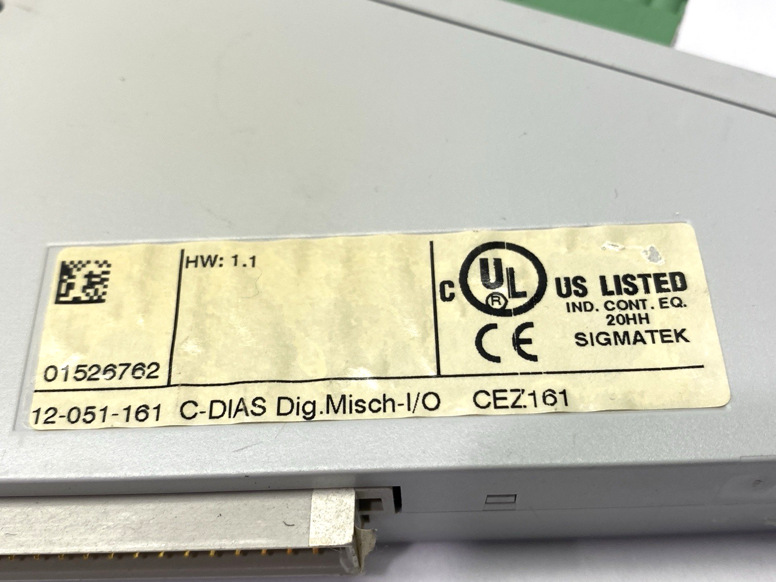 12-051-161 | Sigmatek Digital I/O Module C-DIAS Dig. CEZ161 MISSING COVER - Used - Maverick Industrial Sales