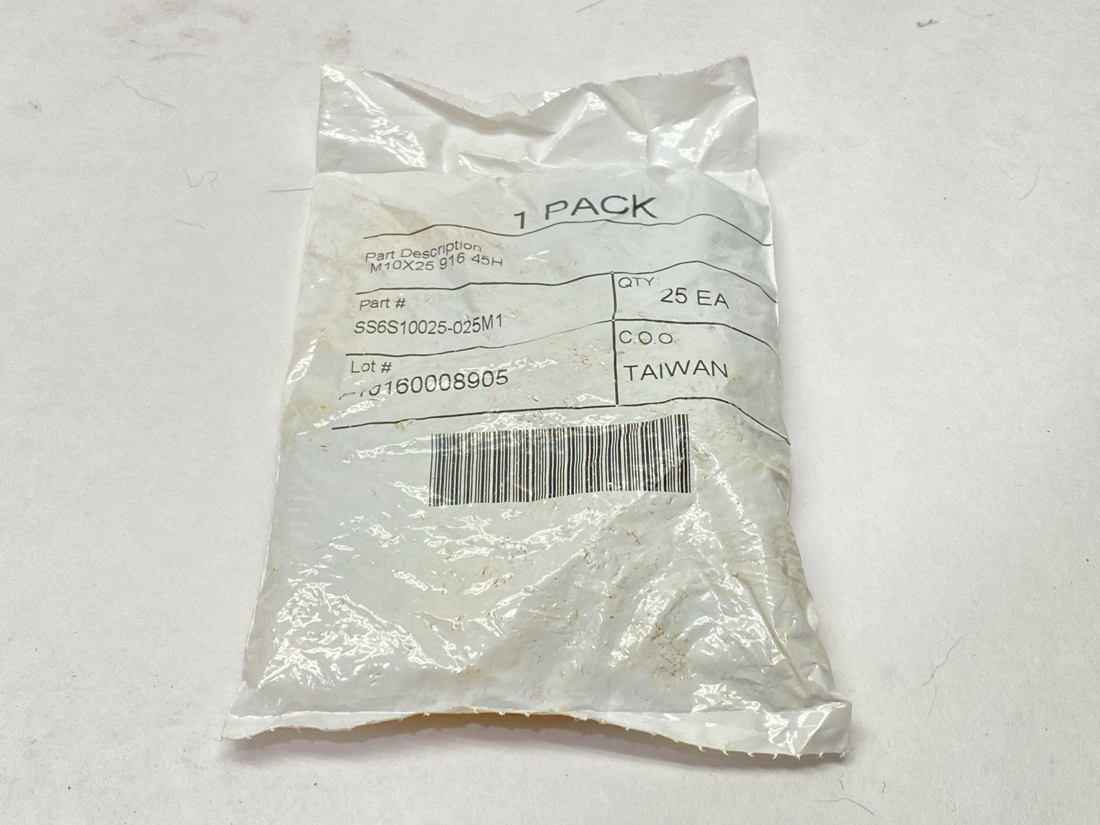 SS6S10025-025M1 | Alloy Steel Cup-Tip Set Screw M10 x 1.5mm Thread 25mm L QTY 25- New - Maverick Industrial Sales