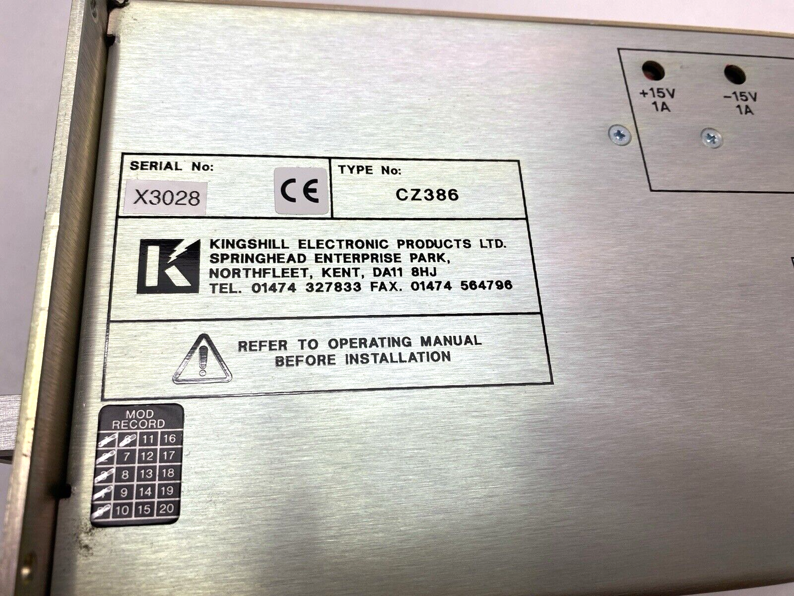 Oxford 1420-069 Power Supply Assembly X3028 Rev 7 Kingshill CZ386 -Missing Cover - Maverick Industrial Sales