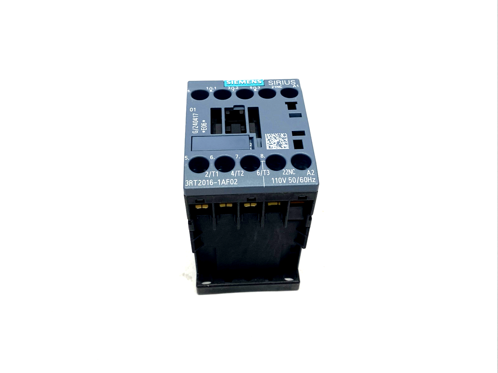 Siemens 3RT2016-1AF02 Contactor 3P AC-3e/AC-3, 9 A, 4 kW 400V 110VAC - Maverick Industrial Sales