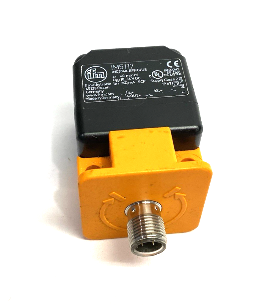 IM5117 | Ifm Inductive Cube Sensor, Long Sense Range, IMC3040-BPKG/US-100-DPS - Used - Maverick Industrial Sales