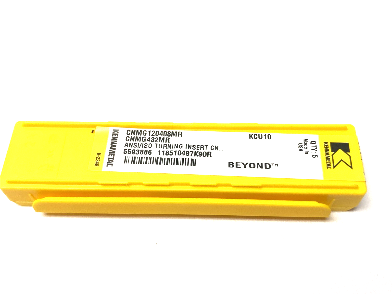 5593886 | Kennametal Kenloc™ Insert C-Style Negative CNMG120408MR PKG OF 3 - New – Open box - Maverick Industrial Sales