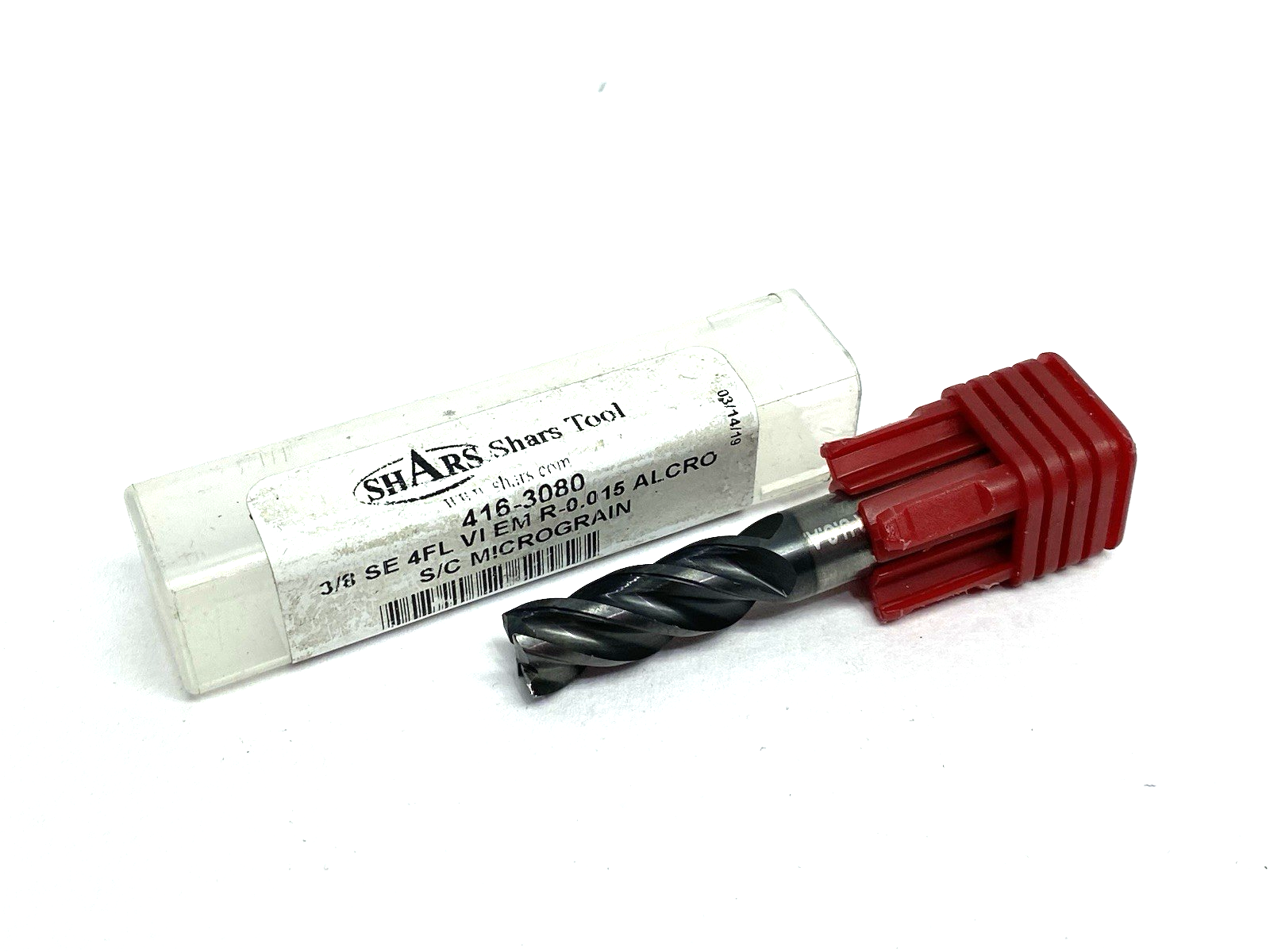 416-3080 | Shars Tool Square End Mill 3/8" 4-Flute VI EM 0.015 ALCRO - Used - Maverick Industrial Sales