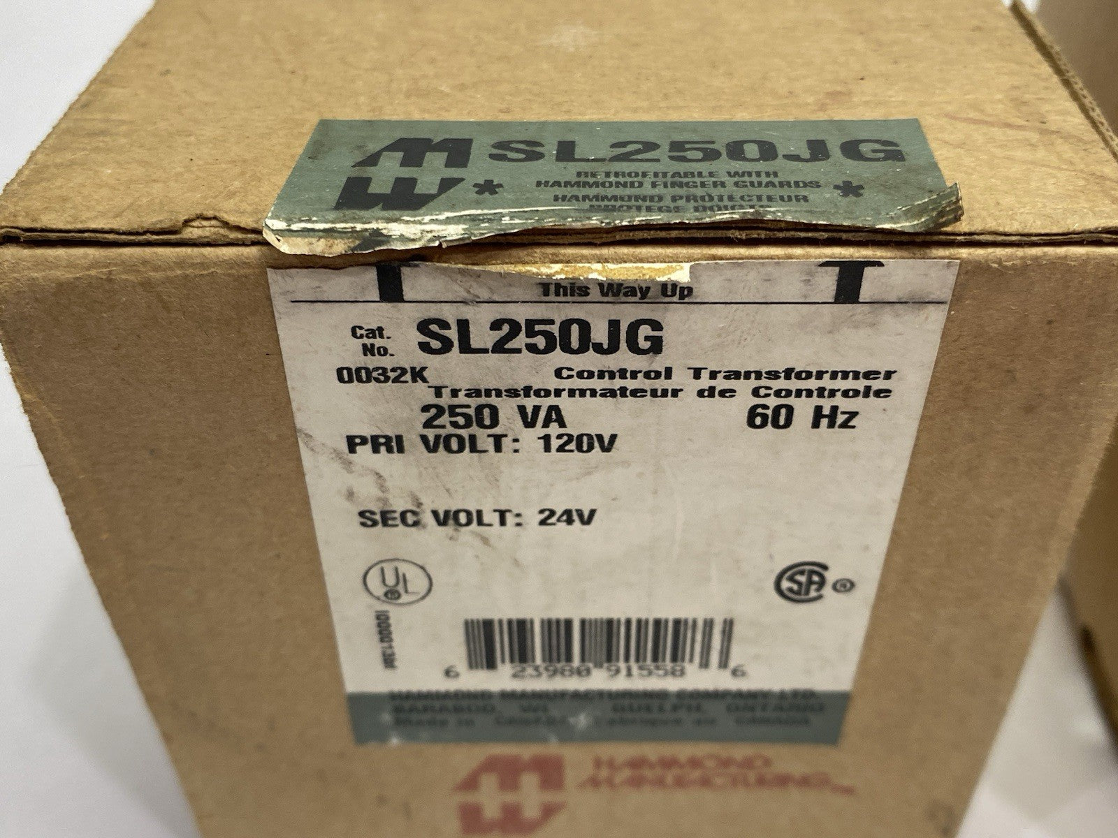 SL250JG | Hammond Manufacturing Control Transformer 250VA 60Hz - New - Maverick Industrial Sales