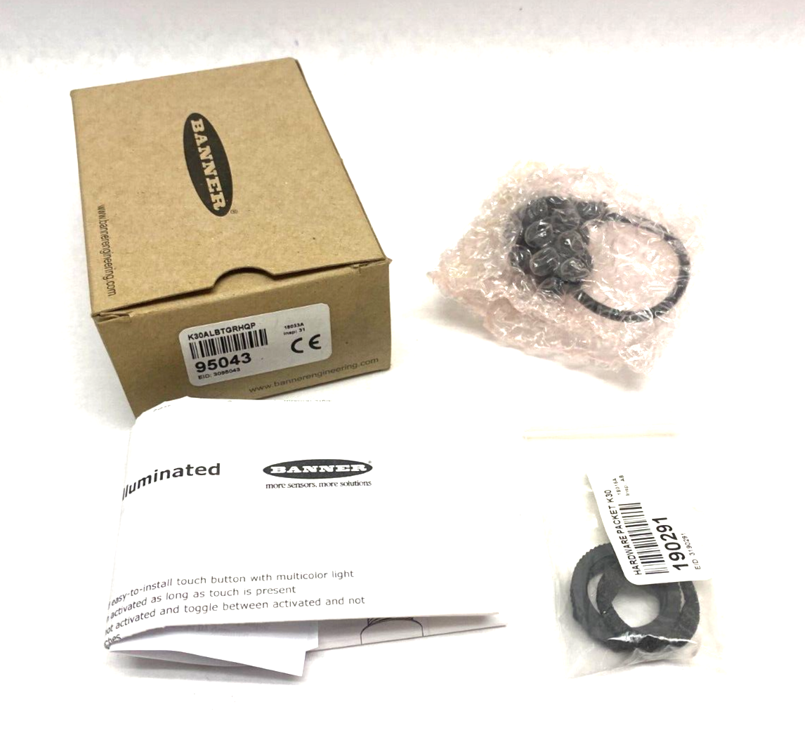 K30ALBTGRHQP, 95043 | Banner K30ALBTGRHQP 2-Color Touch Sensor Green/Red; Latching Output 95043 - New – Open box - Maverick Industrial Sales