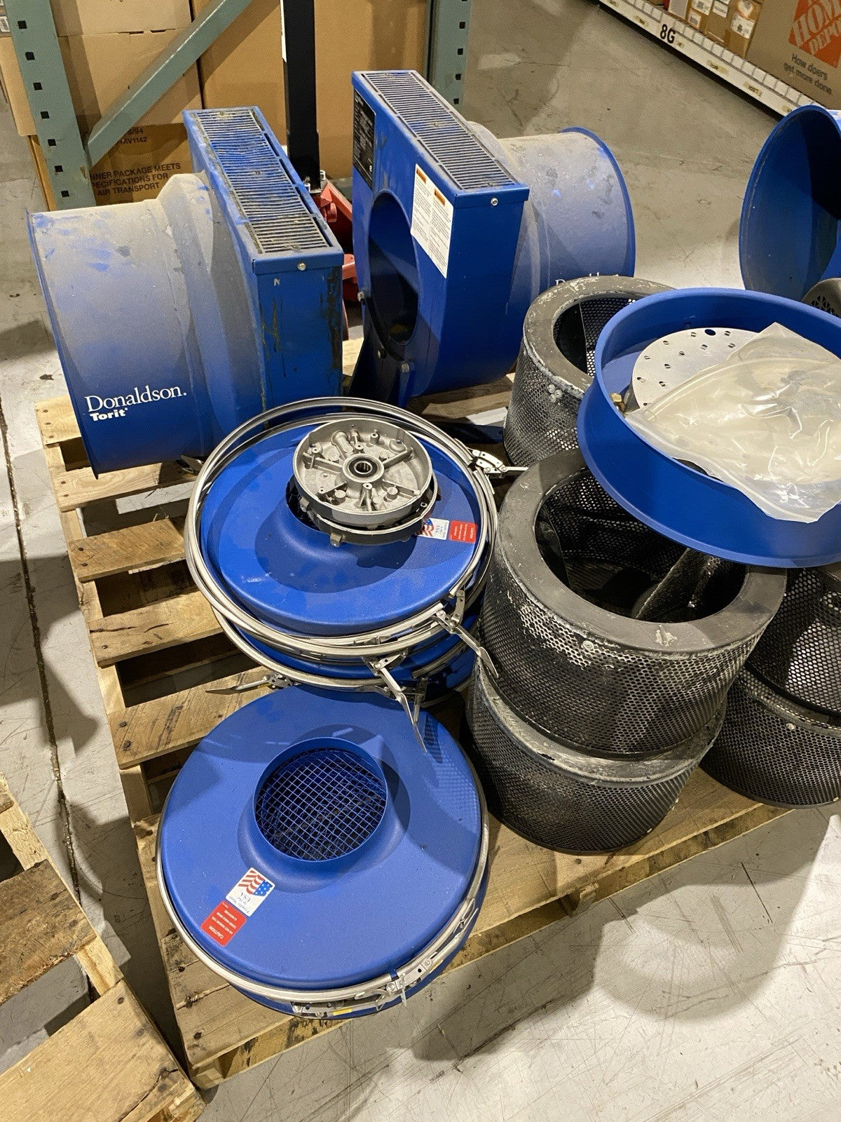 E-500 | Lot of 9 Donaldson Torit Centrifugal Mist Separator with Parts. For Repair - For parts or not working - Maverick Industrial Sales