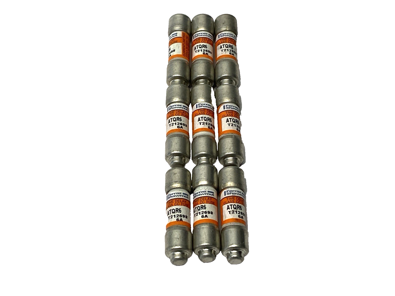 Mersen Ferraz Shawmut ATQR6 Amp-Trap Time Delay Fuse Class CC 600VAC 6A LOT OF 9 - Maverick Industrial Sales
