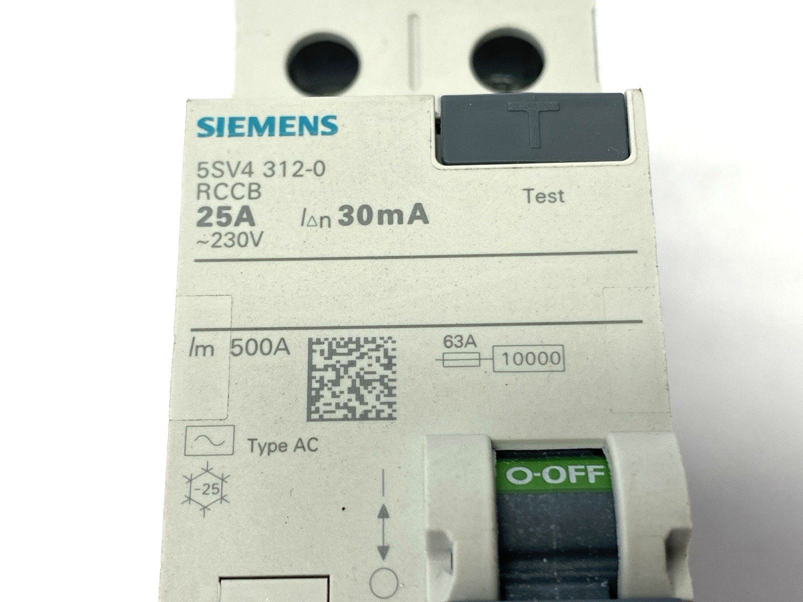 Siemens 5SV4312-0 Miniature Circuit Breaker 2-Pole 230V 25A - Maverick Industrial Sales