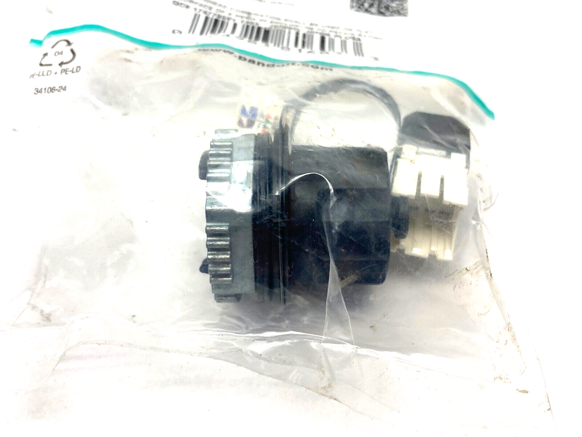 Panduit IAEBH6 Cat6 Coupler Bulkhead Panel Connector w/ Cover - Maverick Industrial Sales