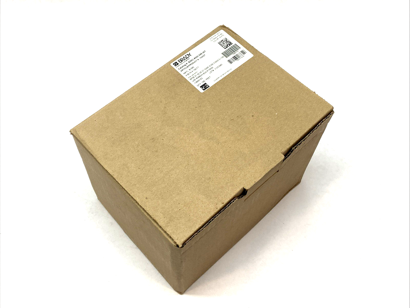 B30C-4000-595-WT | Brady 4" x 100' White Vinyl Label Tape - New - Maverick Industrial Sales