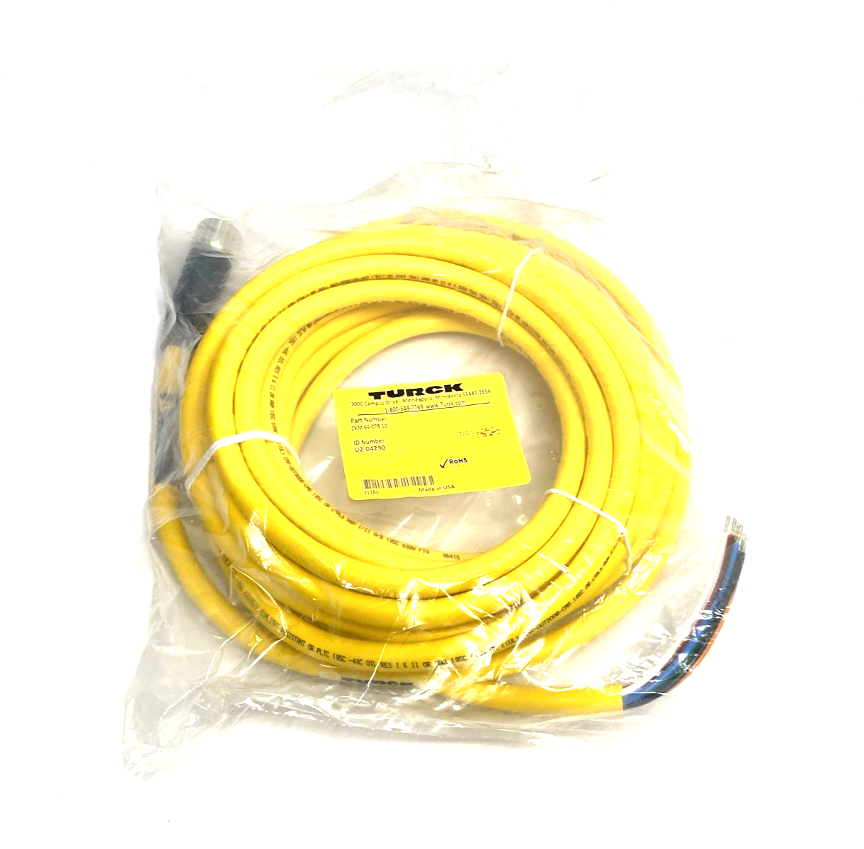 CKM 64-078-10 | Turck Powerfast Single Ended Cable Assembly U2-04290 - New - Maverick Industrial Sales